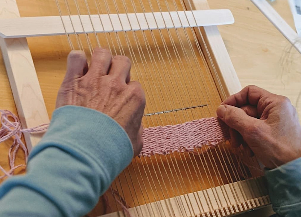 Weaving Loom and Hands