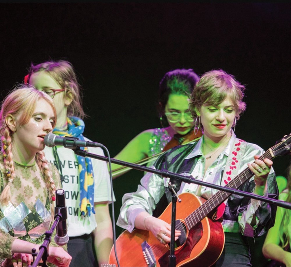 Kids singing and playing instruments on stage with Rock Academy in Saugerties NY