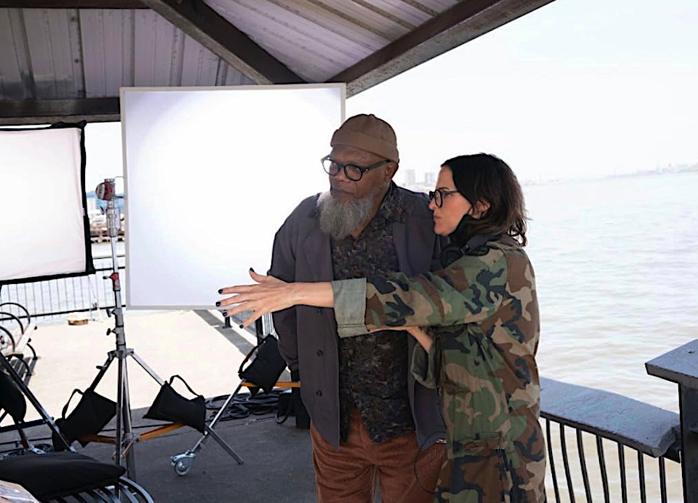 Nicol Paone directing Samuel L Jackson in The Kill room