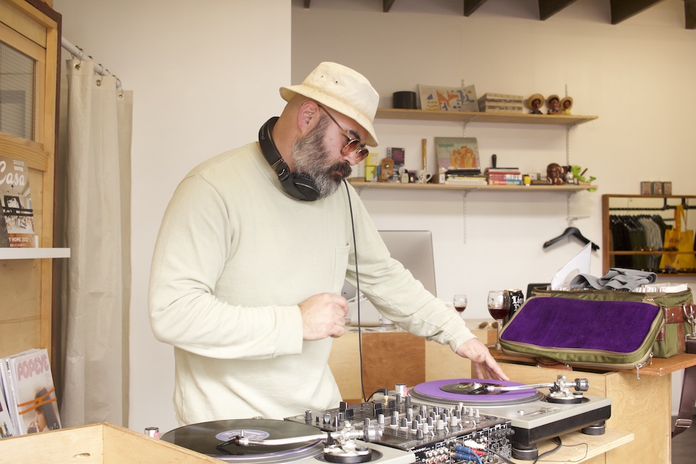 DJ Andre Acosta spinning
