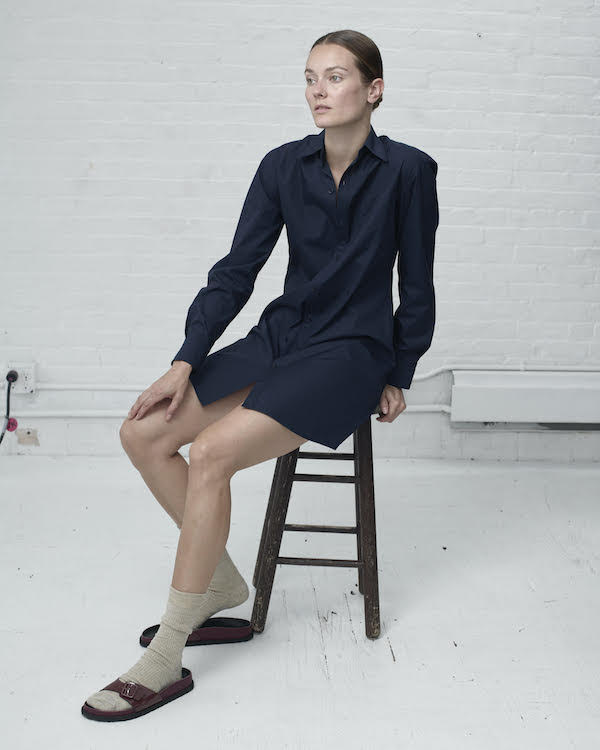 GIRLBOY in Kingston NY Classic Navy Shirtdress