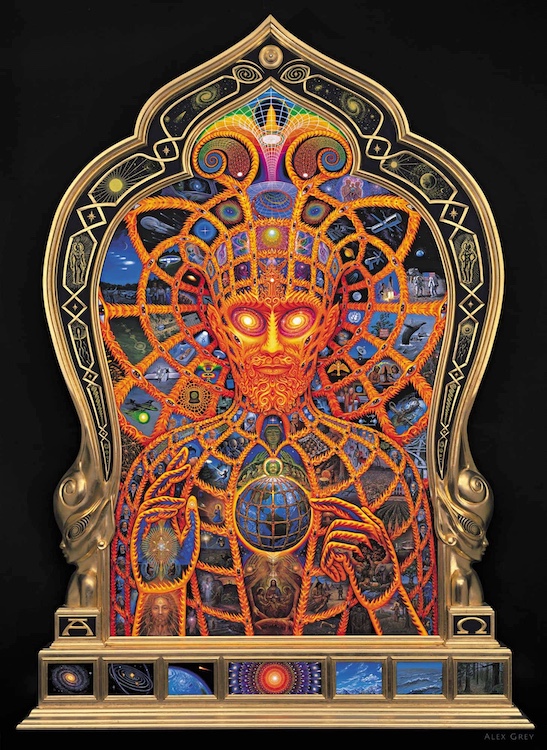 Cosmic Christ, painting by Alex Grey. On display in Entheon, Sanctuary of Visionary Art