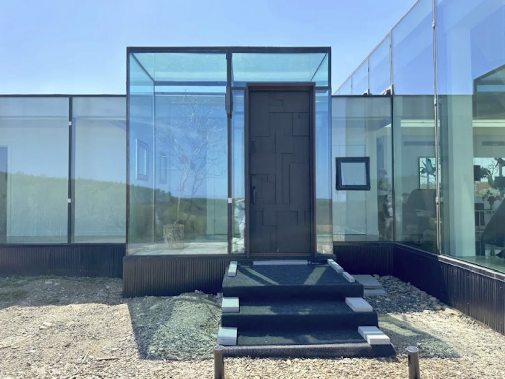 entrance way at A Spectacular Contemporary Design Throughout in Claverack, Columbia County NY