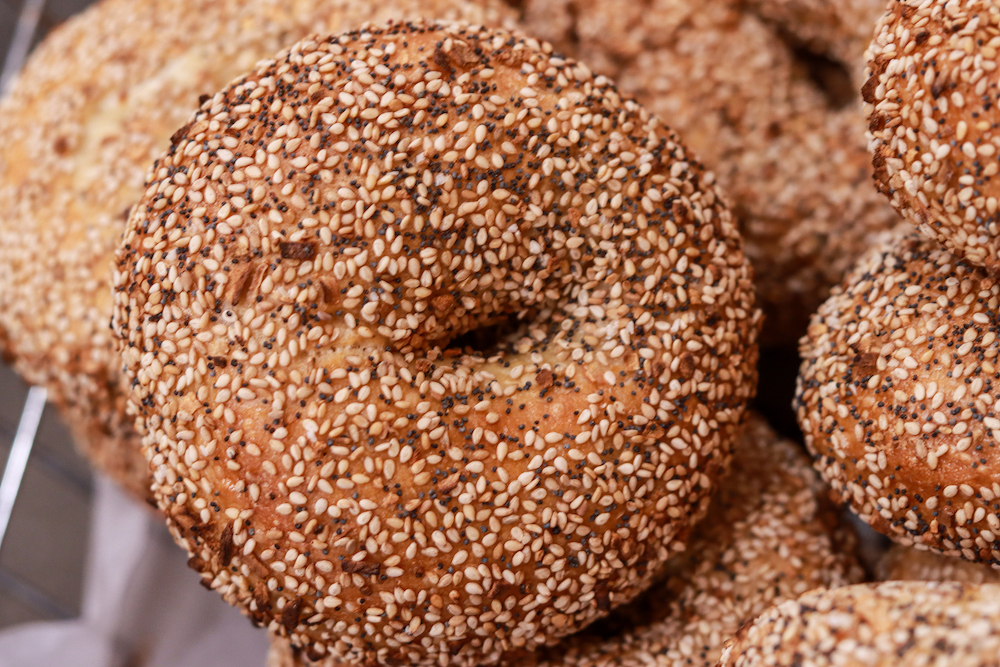 An Everything bagel made by Beth George of Bagel-ish in Beacon, NY.