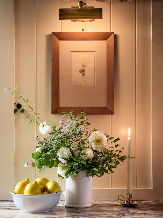 art and flowers at Little Goat in Rhinebeck NY