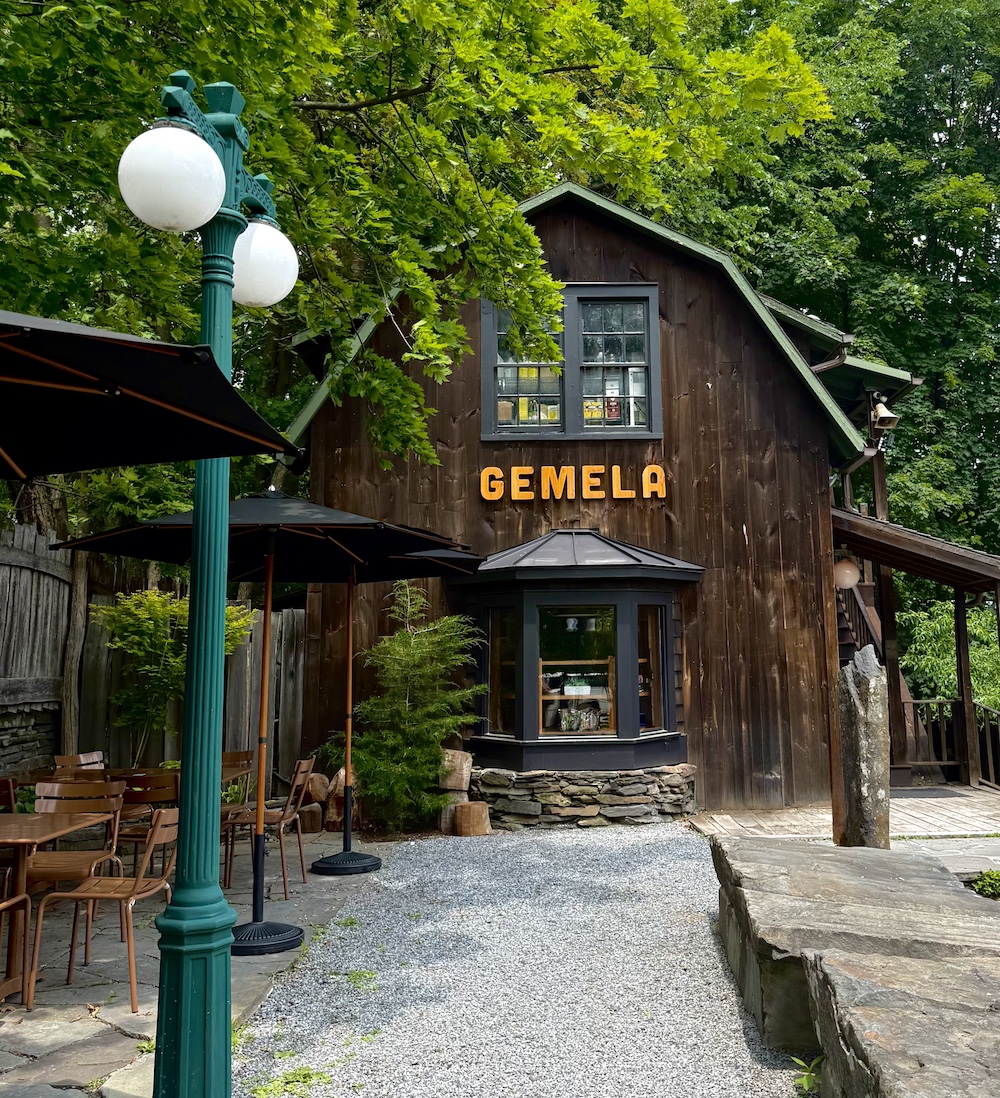 outside at Gemela in Woodstock NY