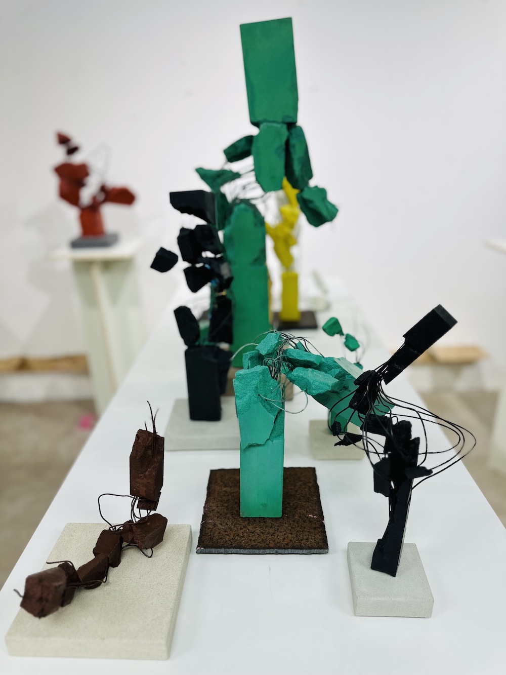 green sculpture by Artist David Kucera