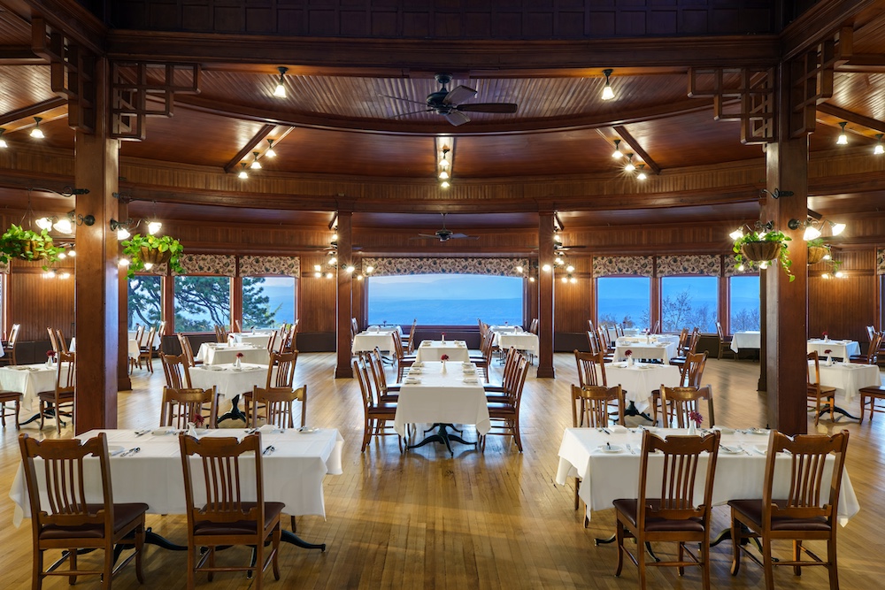 main dining room at Mohonk Mountain House in New Paltz NY