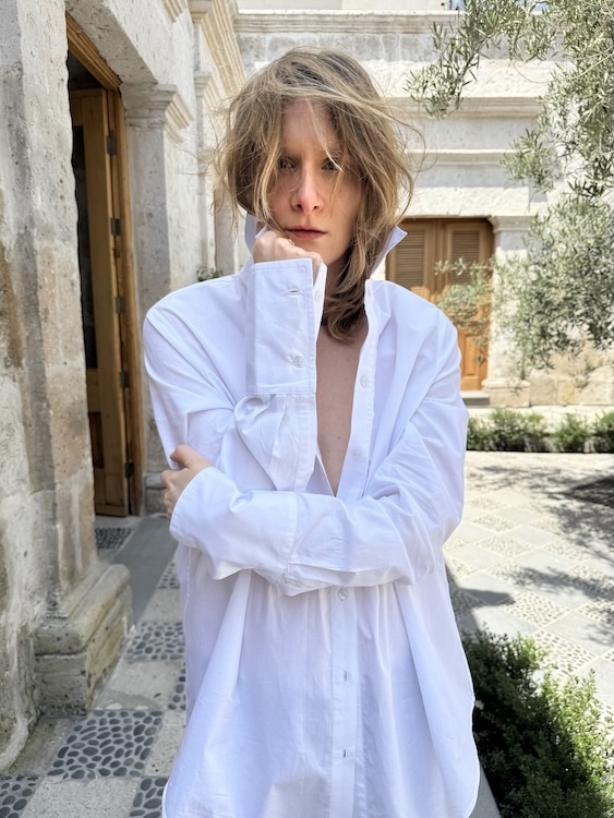 GIRLBOY Classic White Button down Shirt