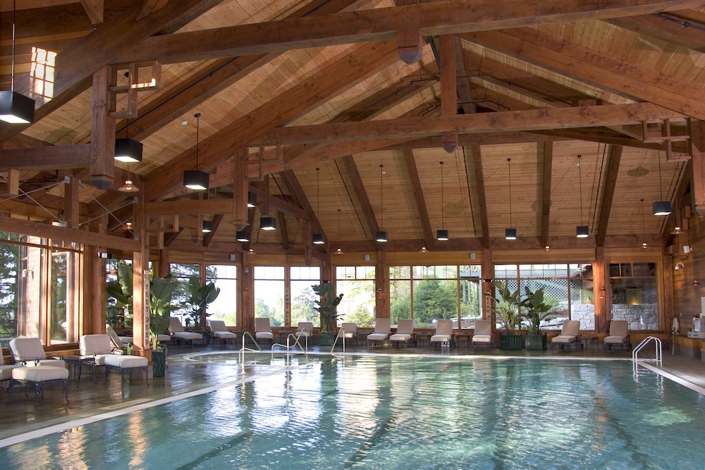 swimming pool at Mohonk Mountain House in New Paltz NY