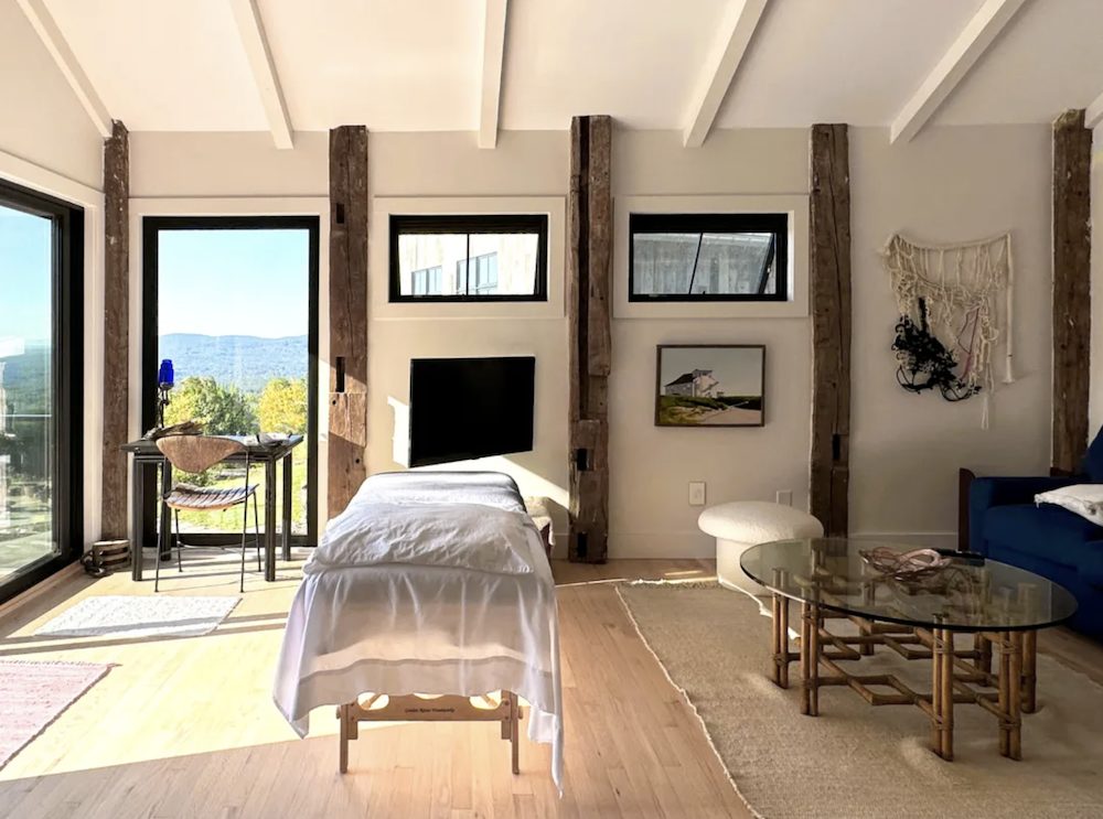 spa room at Extraordinary Contemporary in Woodstock, Ulster County NY