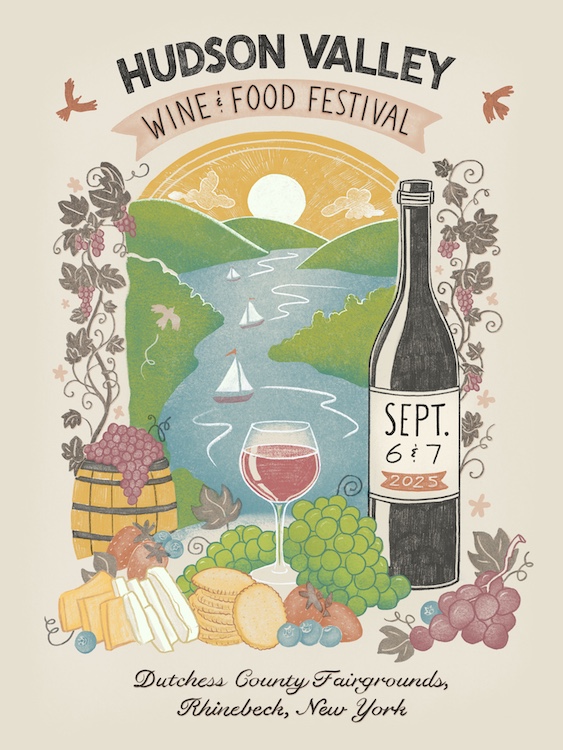 poster of Hudson Valley Wine & Food Festival in Rhinebeck NY