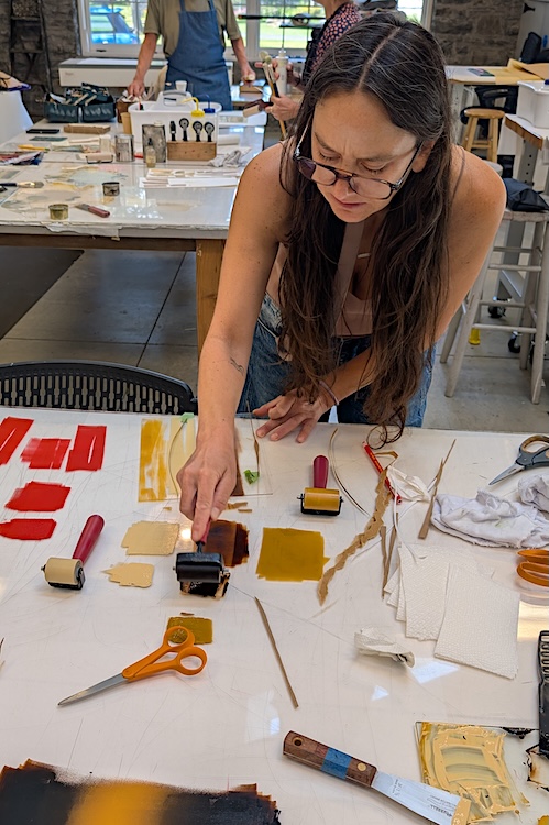 Monoprints workshops at the Woodstock School of Art