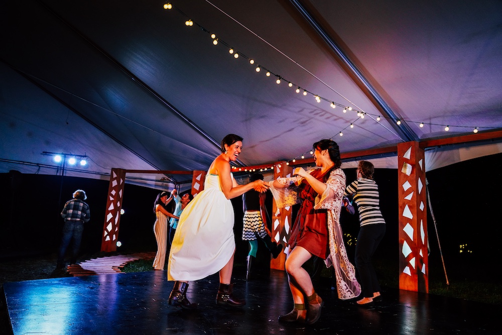 dancing in scene at Catskill Mountain Shakespeare in Tannersville NY