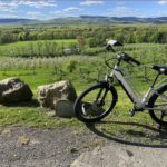 rental bike with grasslands and mountains in New Paltz NY