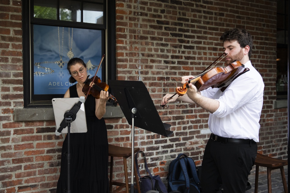 violin music at Adel Chefridi Studio & Gallery in Rhinebeck NY