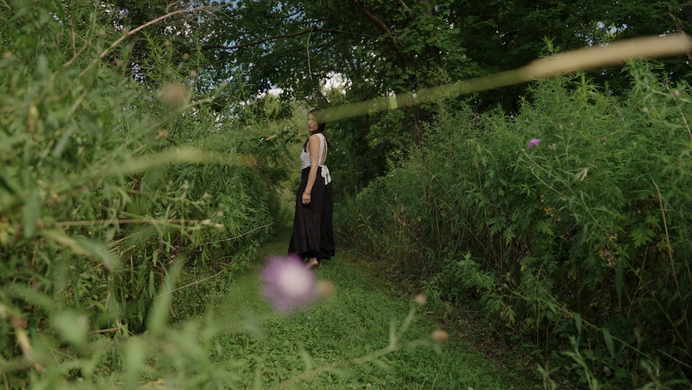 Jenny Wonderling in garden at Crescent Farm in the Hudson Valley.