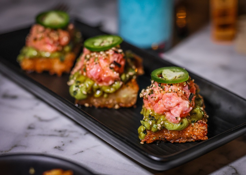 Spicy Tuna on Crispy Rice at Lone Wolf in Kingston NY