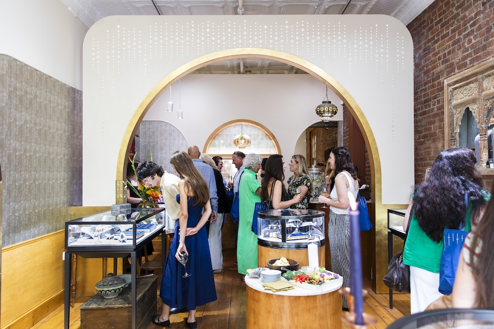 customers persuing the shop at Adel Chefridi Studio & Gallery in Rhinebeck NY