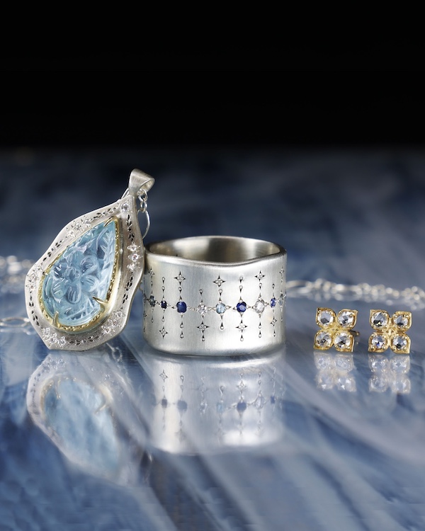 a set of jewelry at Adel Chefridi Studio & Gallery in Rhinebeck NY