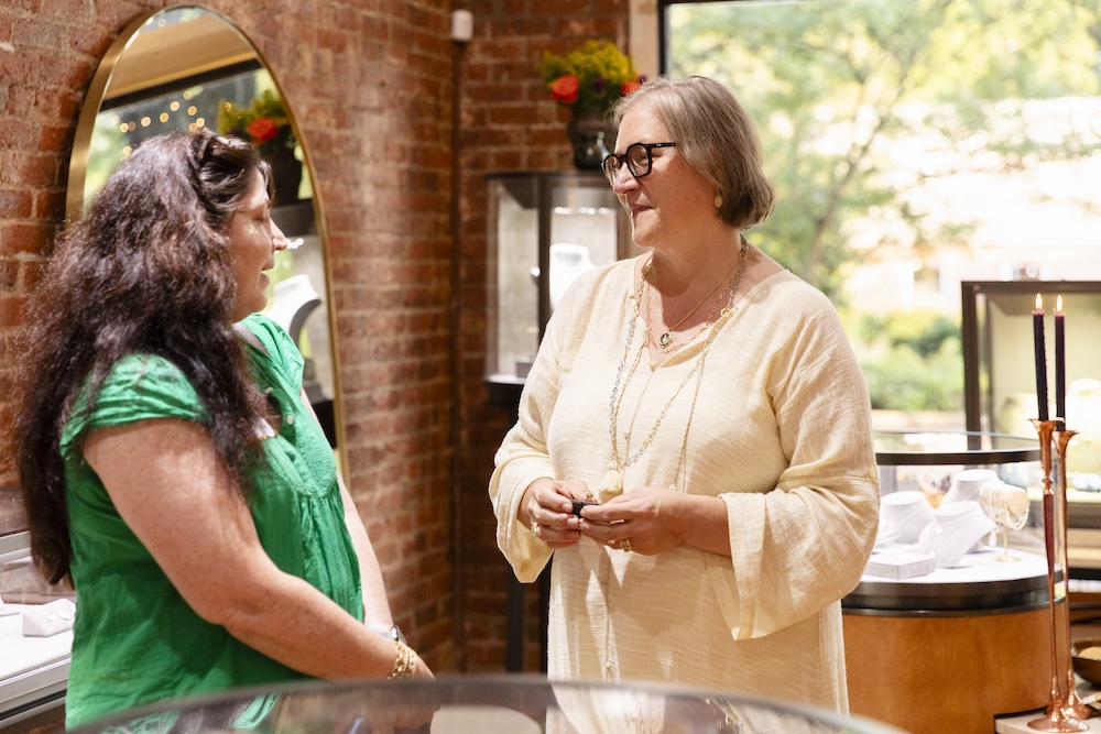 conversation at Adel Chefridi Studio & Gallery in Rhinebeck NY
