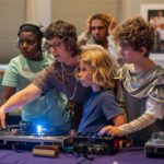 DJ Sarah van Buren teaching kids