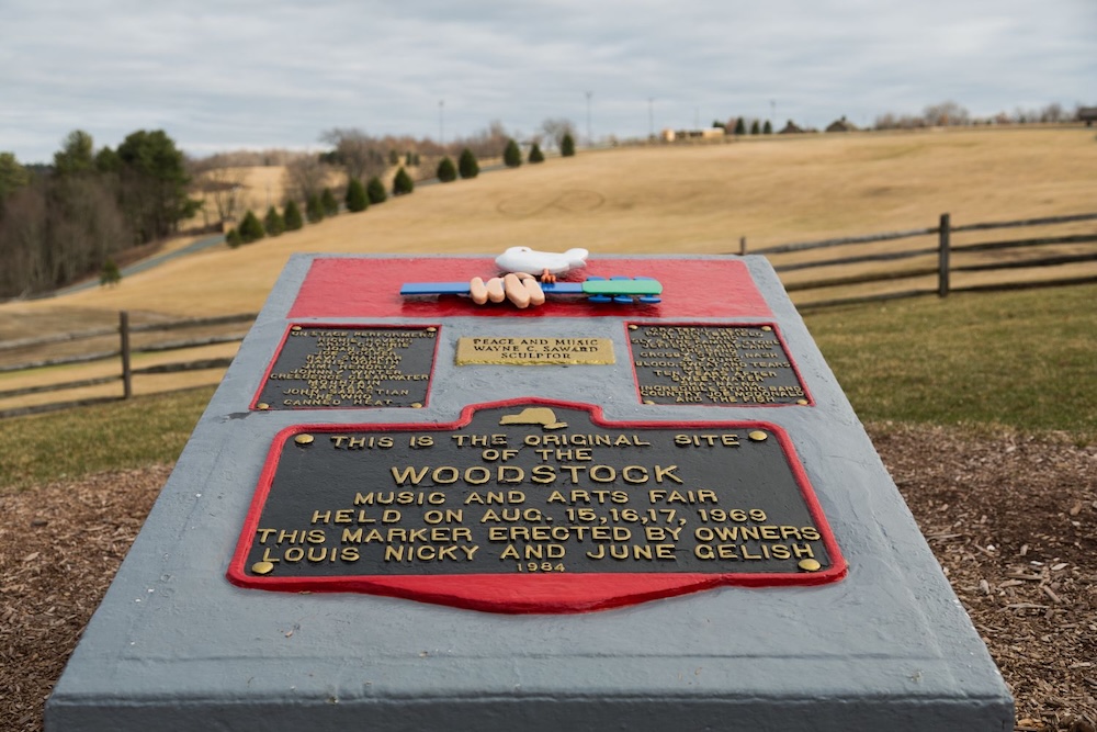 Woodstock monument at Bethel Woods