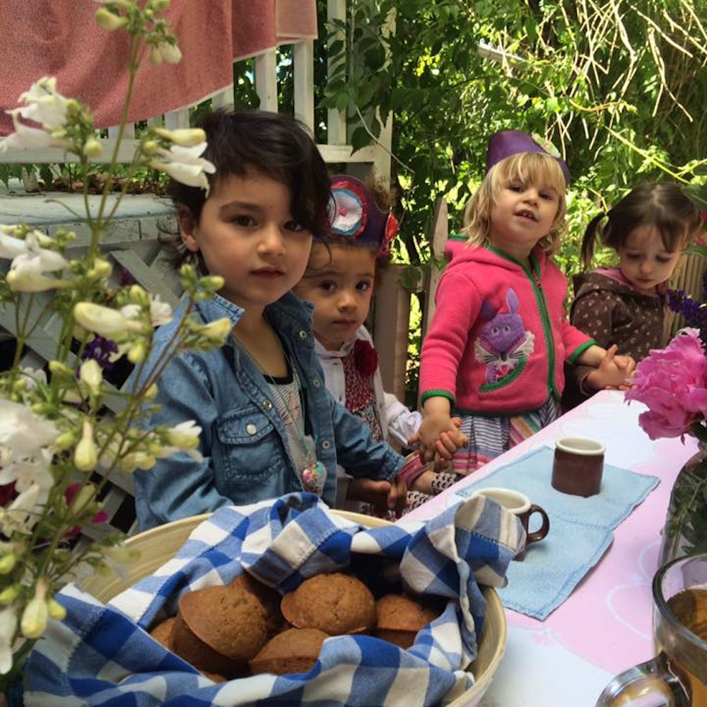 kids in the garden at Bloom & Berry in New Paltz NY