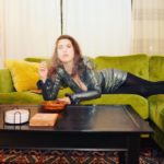 DJ Sheri Barclay on the couch