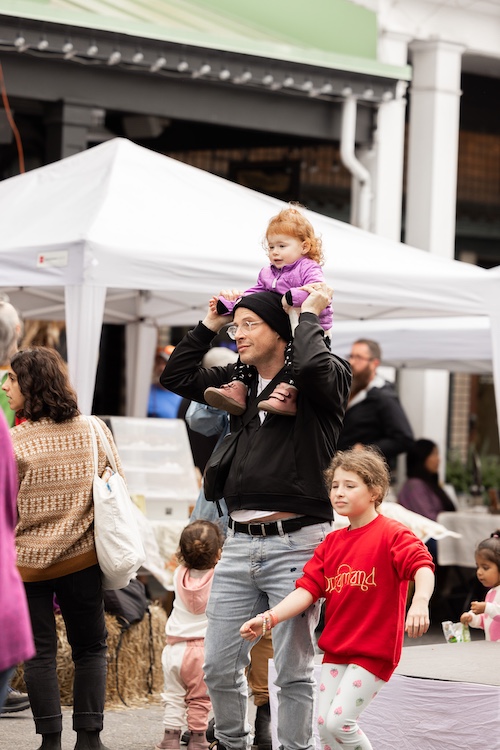 family at StockadeFaire 2025 in Uptown Kingston NY's Historic Stockade District