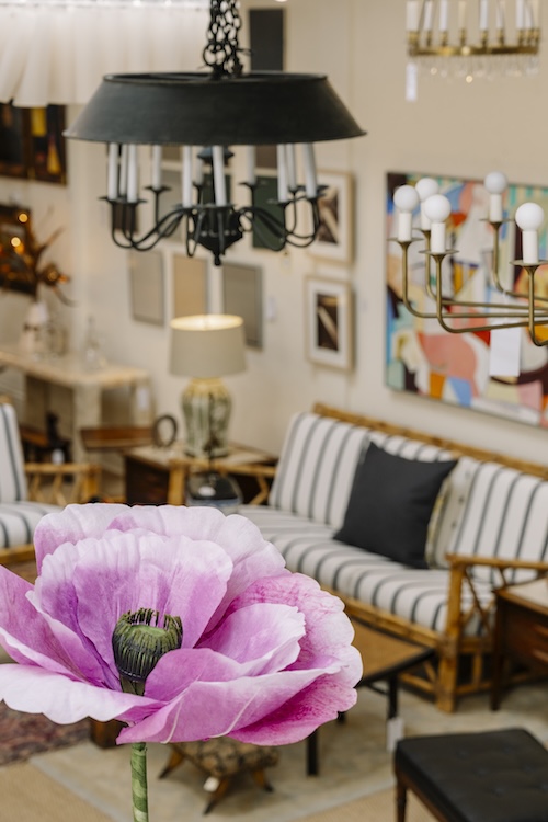 Art, Lighting and furniture at Bridge House Vintage in Hudson NY
