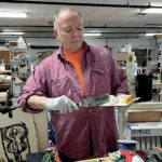 The artist James Walsh in his studio