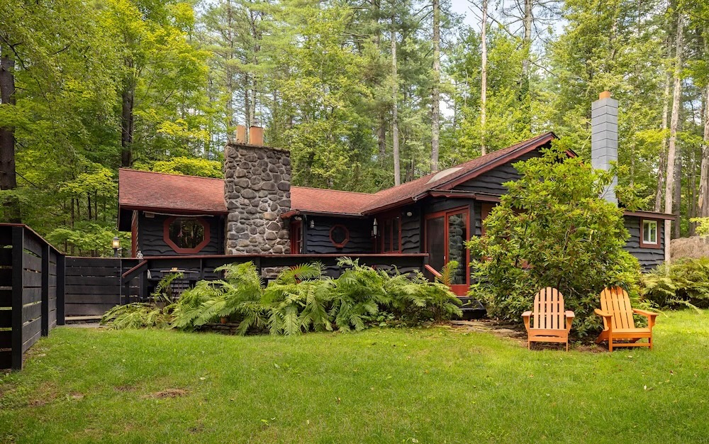 Kate Pierson puts her Woodstock NY Cabin on the market