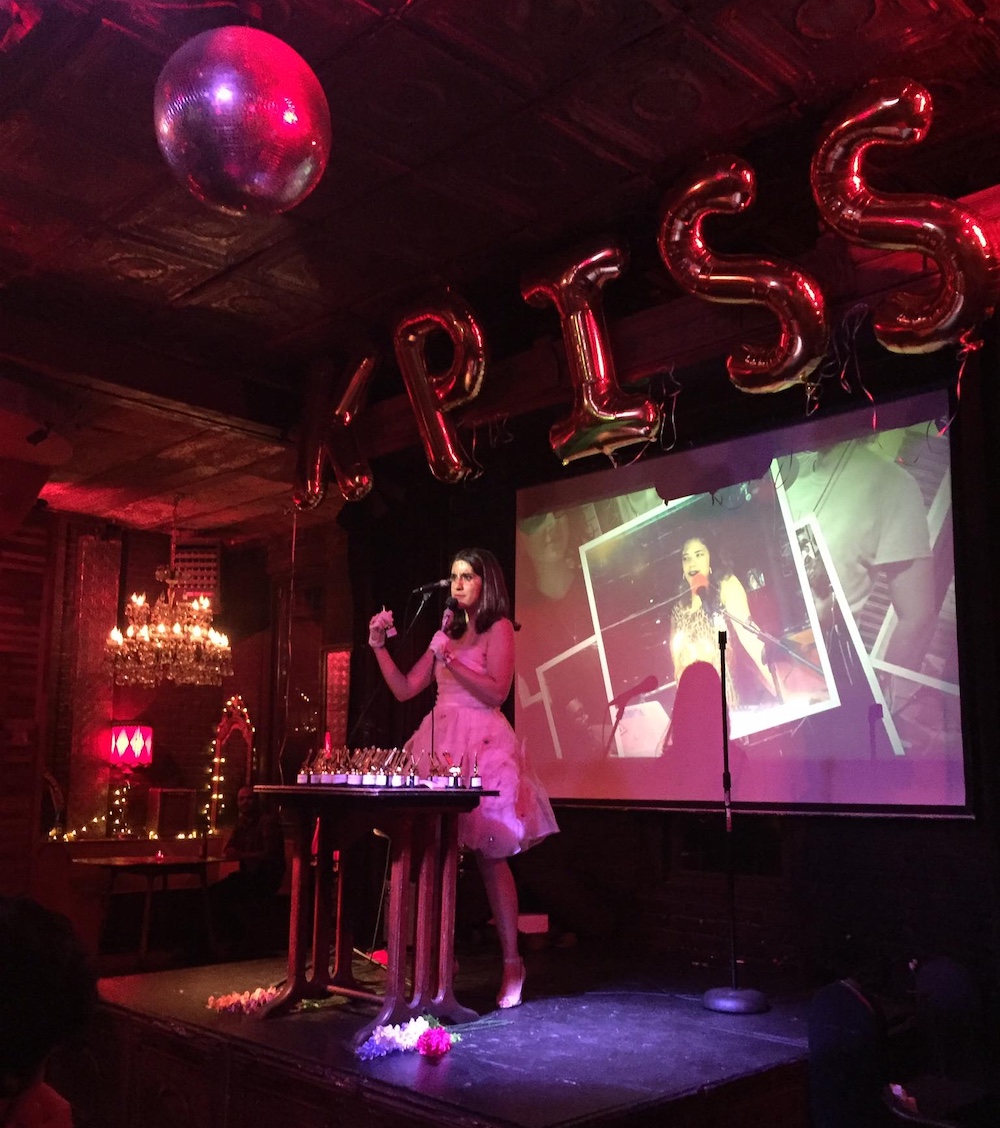 DJ Sheri Barclay at a KPISS FM radio dj party event