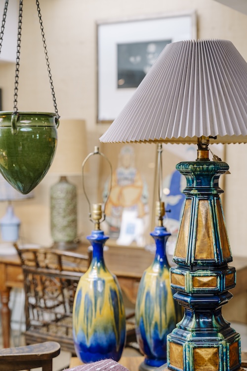Lamps and lighting at Bridge House Vintage in Hudson NY