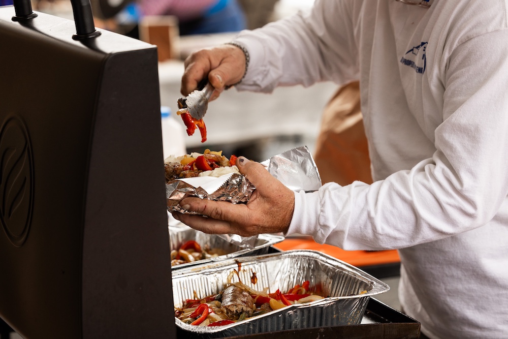 sausage and peppers at StockadeFaire 2025 in Uptown Kingston NY's Historic Stockade District