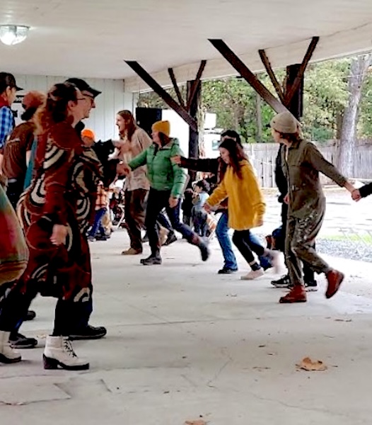 Dancing at the Rondout Valley Growers Association's 18th Annual Harvest Hoedown in Stone Ridge NY