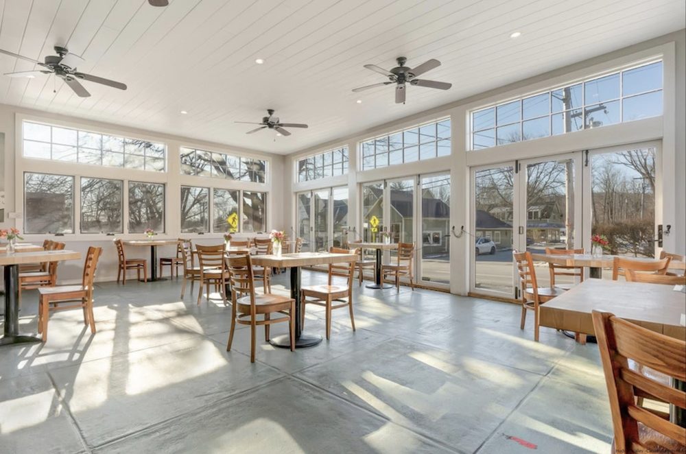sun room and dining at Woodstock Pub in Woodstock NY