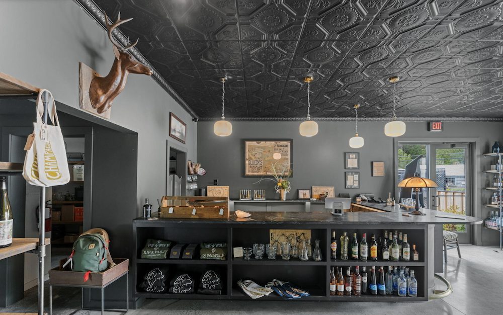 counter interior of store at Rip + Wolf Trading Post in Catskill, NY