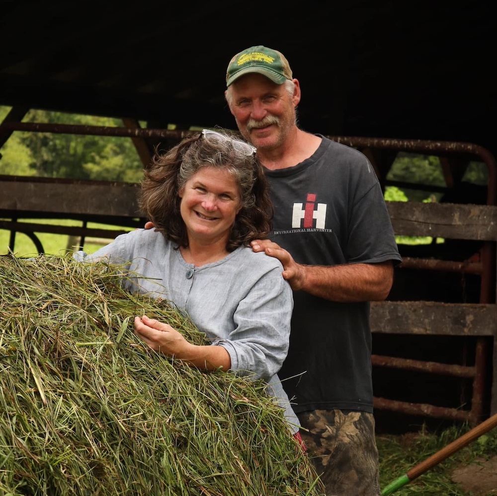 Farmers Becky and Barton at the Hilltop Farm in Accord NY