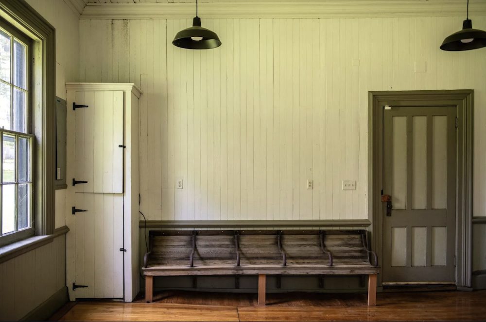 bench in station at 33 Maple Ave, Claverack-Red Mills NY