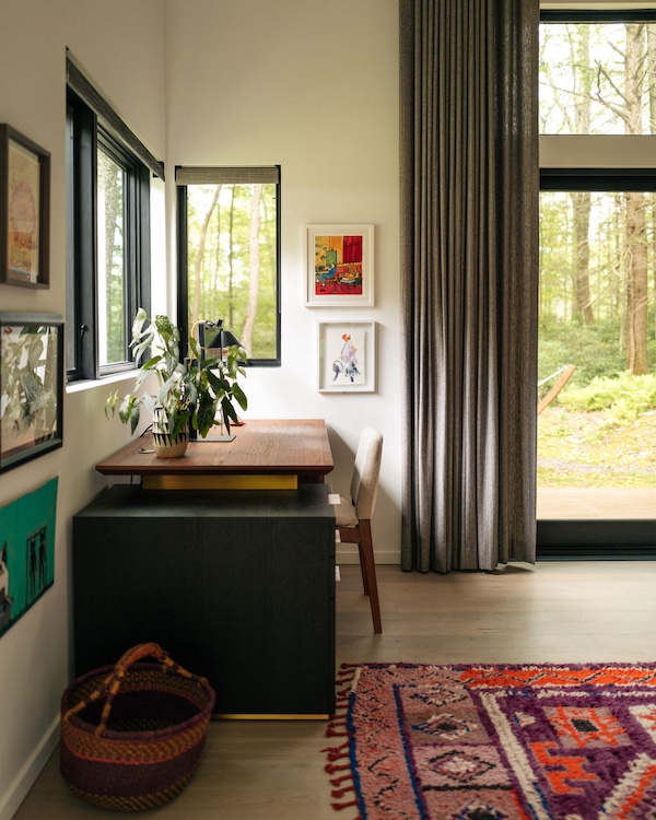desk by Designer Kate Cummings who reimagines the "She-Shed" in Kerhonkson NY