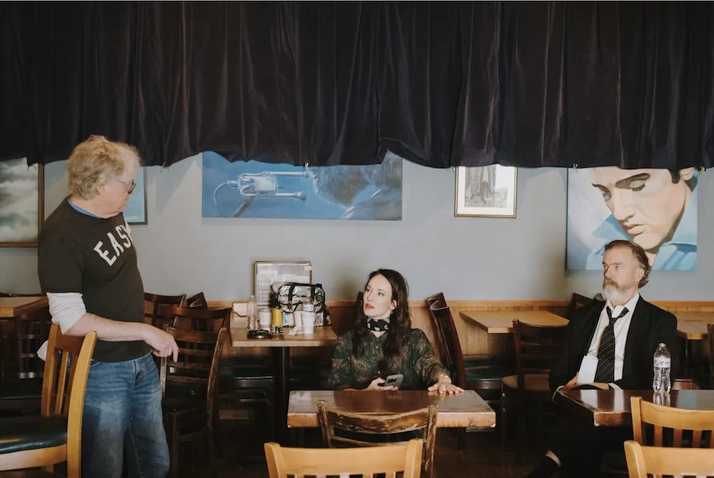 Director Don Scardino with actors Elizabeth A. Davis and Michael O'Keefe on the set of A Break in the Rain, premiering at the 26th Annual Woodstock Film Festival, 2025.