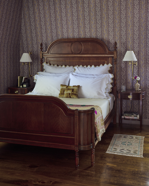 Primary bedroom in the 2025 Kingston Design Showhouse, designed by Susan Brinson of House of Brinson