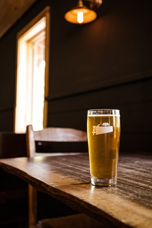 tall lager at Rough Cut Brewing in Kerhonkson NY