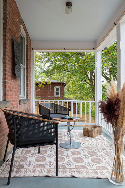 New deck patio for the 2025 Kingston Design Showhouse, designed by AphroChic's Jeanine Hays and Bryan Mason.