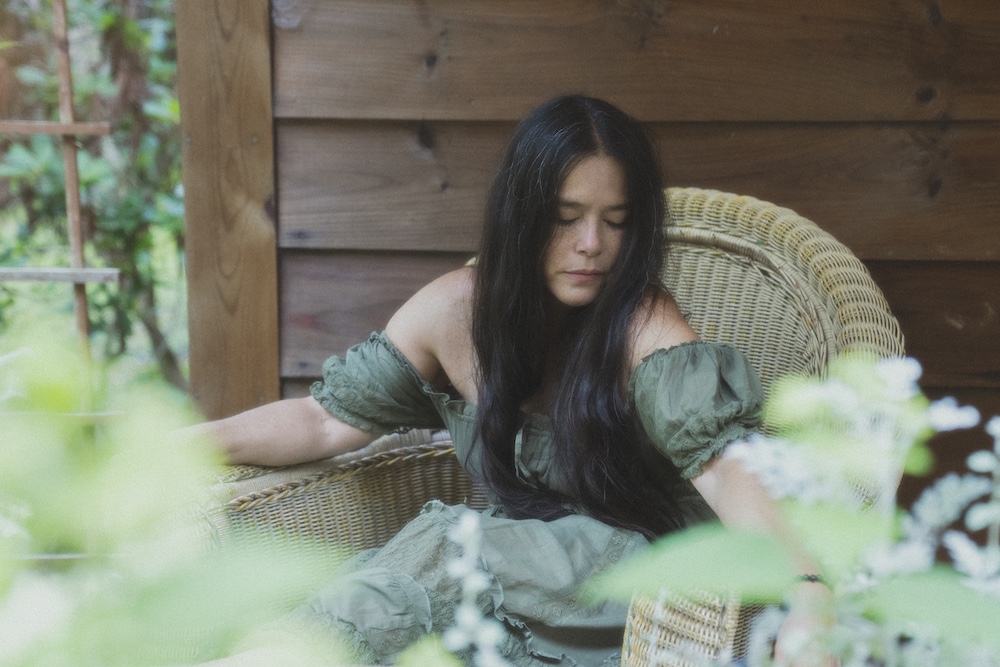 Rachael Yamagata on her porch