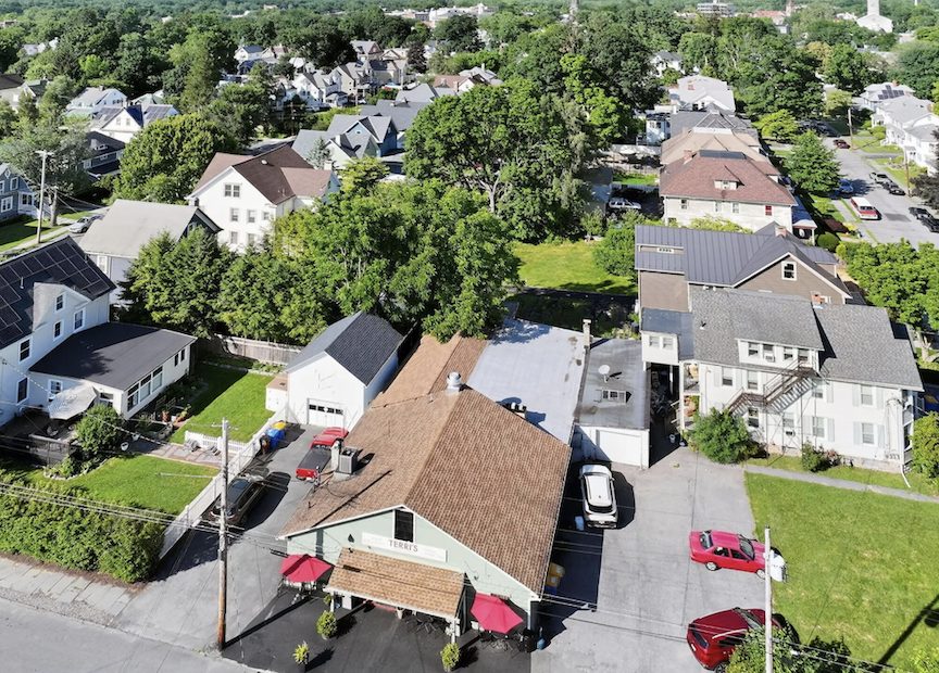 aerial view at Terri’s Deli and Market in Kingston NY