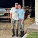 Viola and Barton shoulder to shoulder at the Hilltop Farm barn