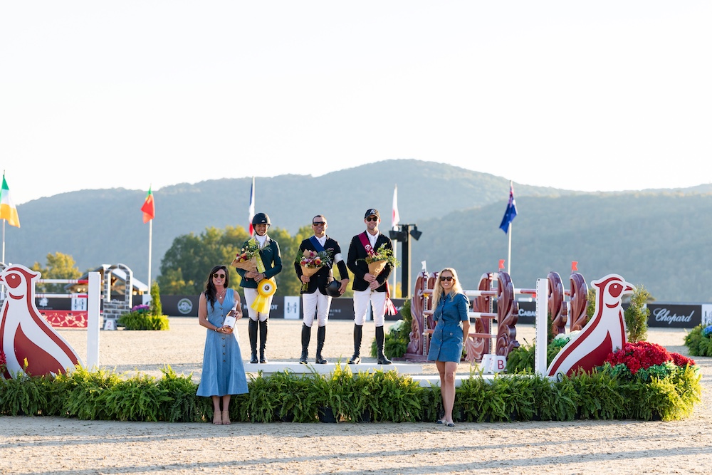 winners circle at Silo Ridge Masters CSI3 Grand Prix at The Highlands Stud Farm in Amenia NY